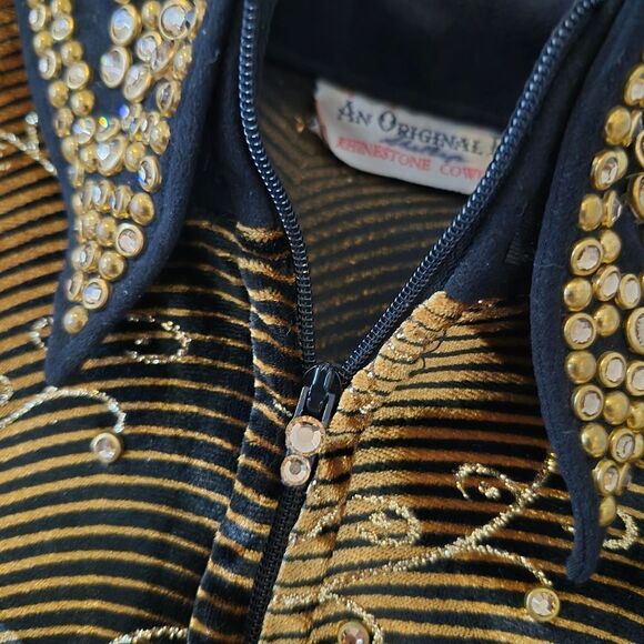 Rhinestone Cowgirl Show Top Jacket Western Wear Horse  Riding Embellished - Picture 5 of 13